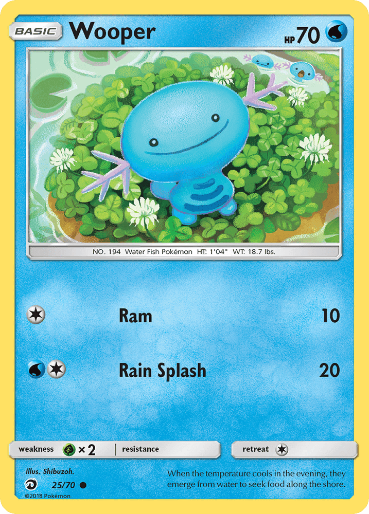 Wooper (25/70) [Sun & Moon: Dragon Majesty] (Online Only)