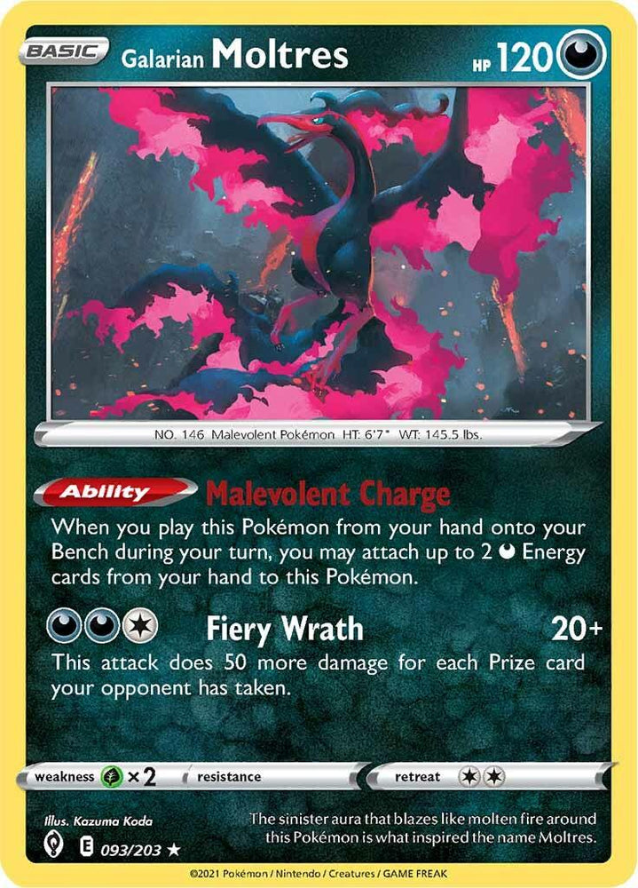 Galarian Moltres (093/203) [Sword & Shield: Evolving Skies] (Online Only)