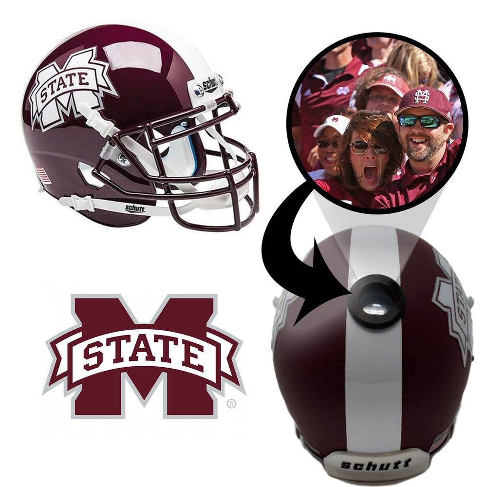 MSU Bulldogs College Football Collectible Mini Helmet - Picture Inside - FANZ Collectibles (Online Order Only) (ONLINE ORDER ONLY)