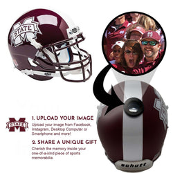MSU Bulldogs College Football Collectible Mini Helmet - Picture Inside - FANZ Collectibles (Online Order Only) (ONLINE ORDER ONLY)