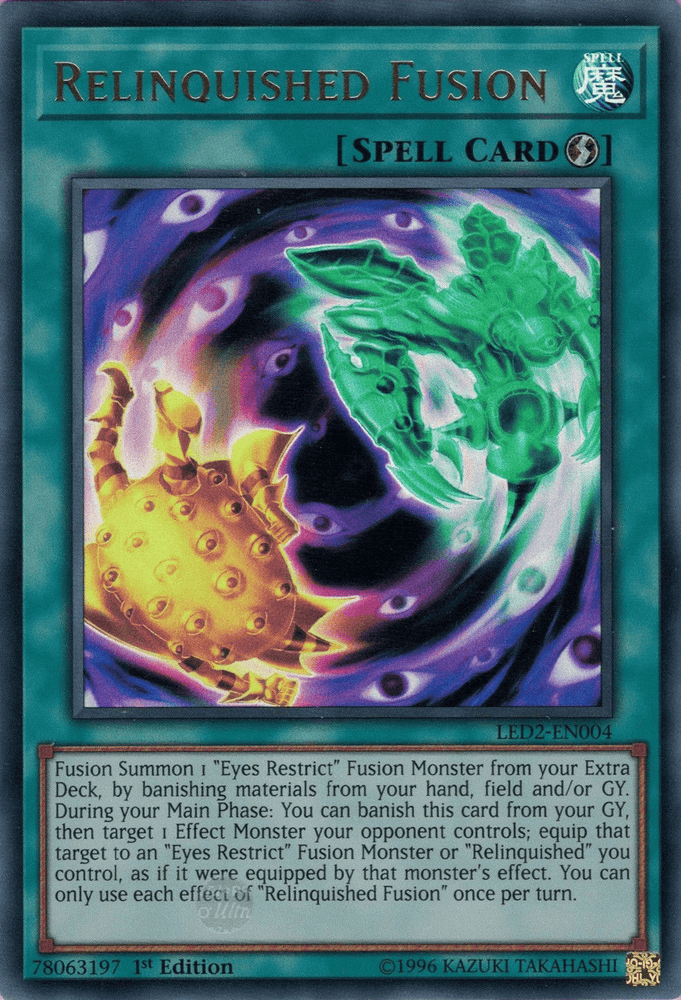 Relinquished Fusion [LED2-EN004] Ultra Rare (ONLINE ORDER ONLY)