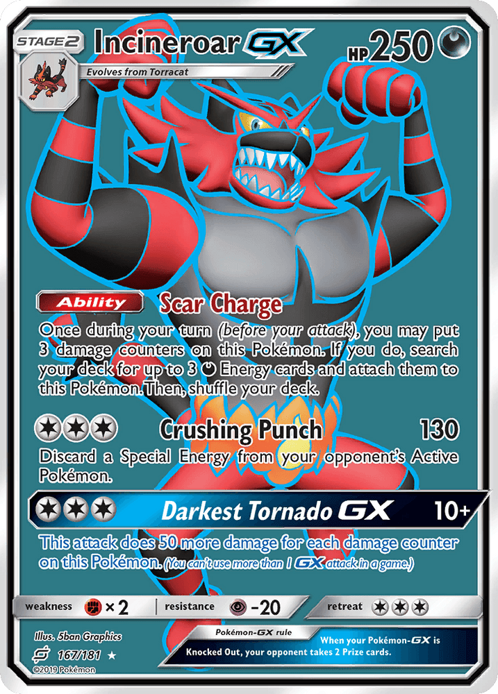 Incineroar GX (167/181) [Sun & Moon: Team Up] (Online Only)