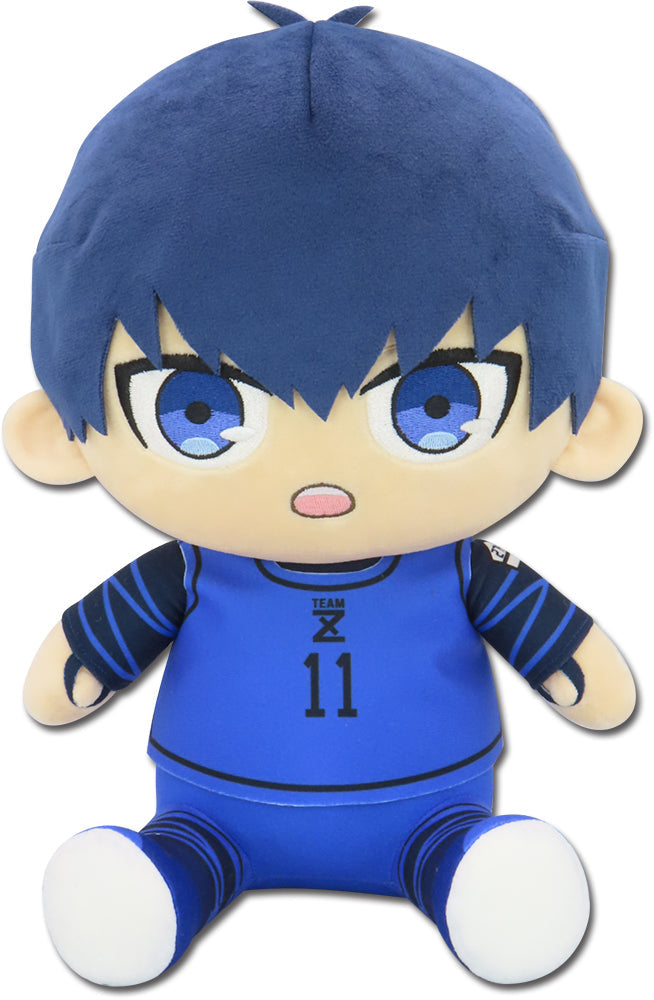 Blue Lock Isagi Yoichi Team Z Uniform Sitting Pose Plush 12 inch (ONLINE ORDER ONLY)