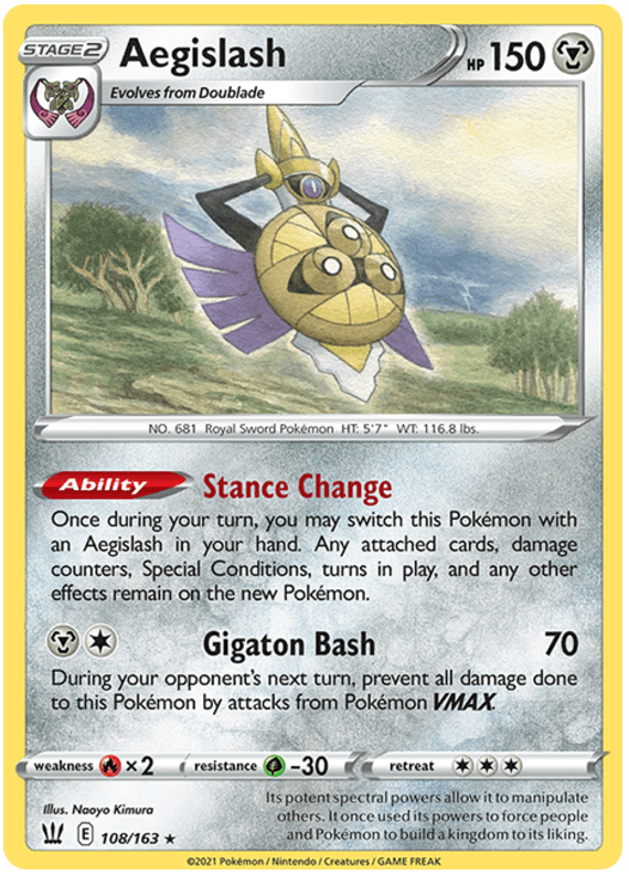 Aegislash (108/163) [Sword & Shield: Battle Styles] (Online Only)