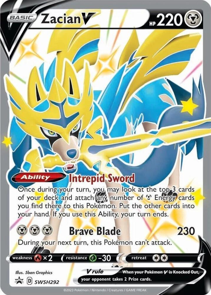 Zacian V (SWSH292) [Sword & Shield: Black Star Promos] (Online Only)