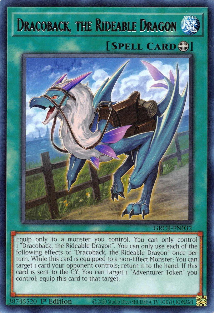 Dracoback, the Rideable Dragon [GRCR-EN032] Rare (ONLINE ORDER ONLY)