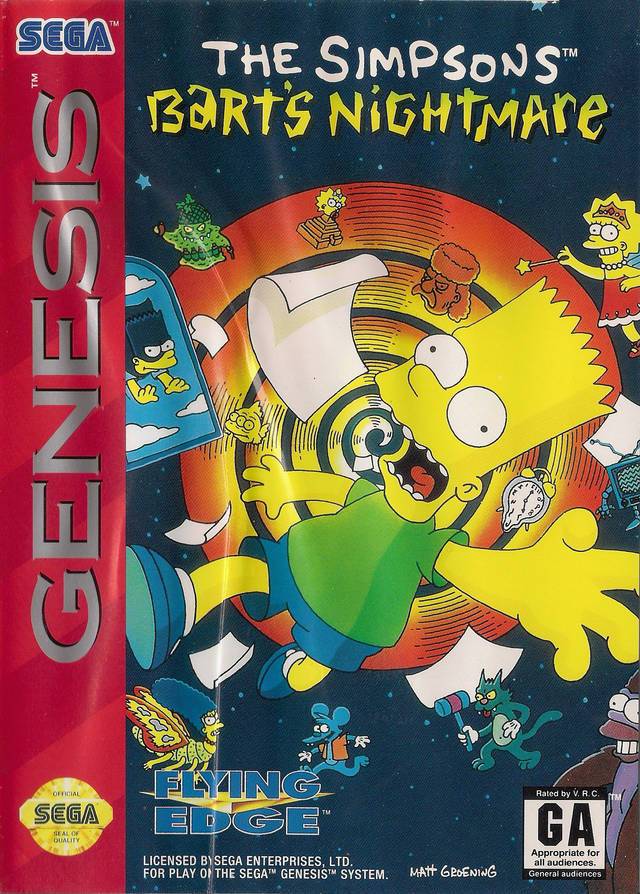 The Simpsons Bart's Nightmare (Sega Genesis) (ONLINE ORDER ONLY)