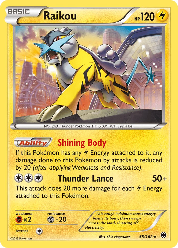Raikou (55/162) [XY: BREAKthrough] (Online Only)