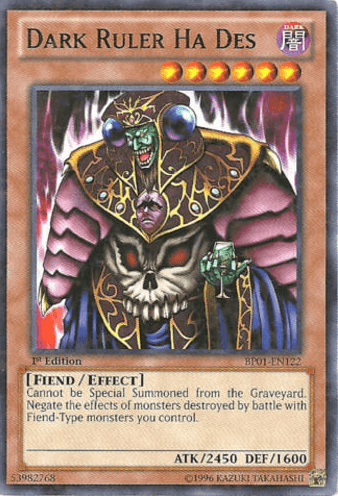 Dark Ruler Ha Des [BP01-EN122] Starfoil Rare (ONLINE ORDER ONLY)