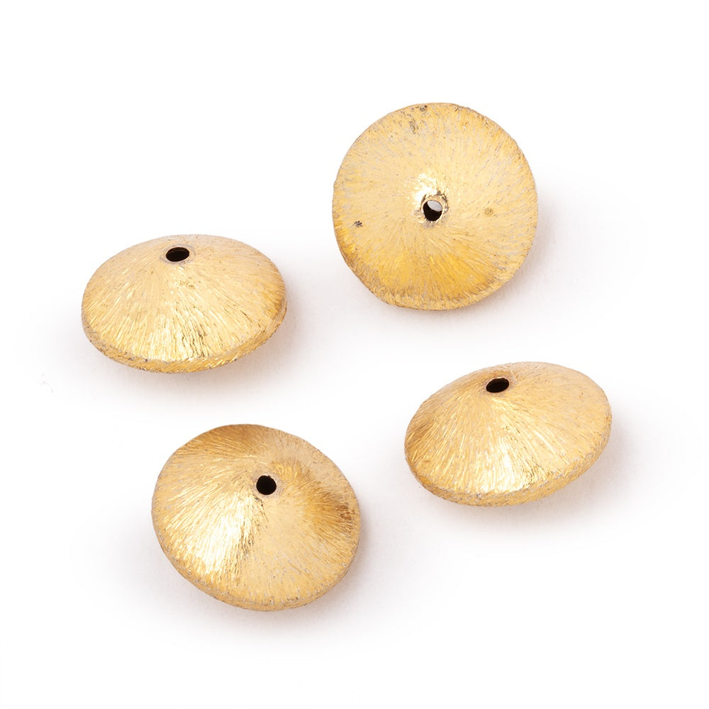 12mm Brushed Disc Bead Set of 4 (ONLINE ORDER ONLY)