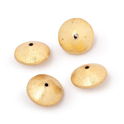 12mm Brushed Disc Bead Set of 4 (ONLINE ORDER ONLY)