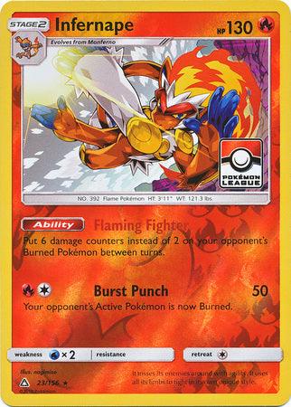 Infernape (23/156) (League Promo) [Sun & Moon: Ultra Prism] (Online Only)