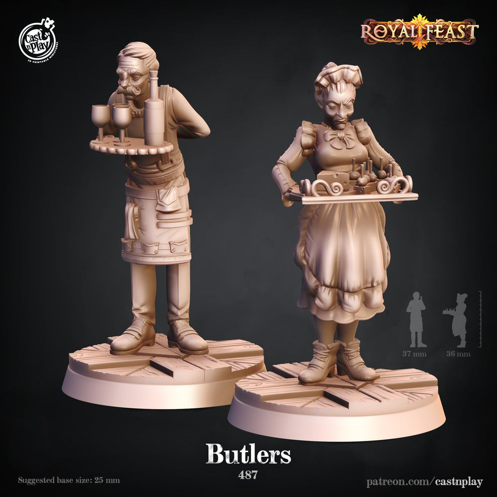 3D Printed Cast n Play Butlers Royal Feast Death Tiles 28mm 32mm D&D (Online Only)