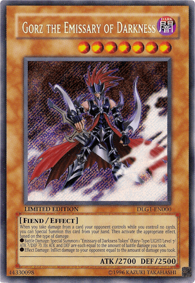 Gorz the Emissary of Darkness [DLG1-EN000] Secret Rare (ONLINE ORDER ONLY)