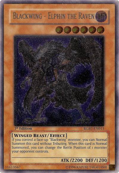 Blackwing - Elphin the Raven [RGBT-EN013] Ultimate Rare (ONLINE ORDER ONLY)