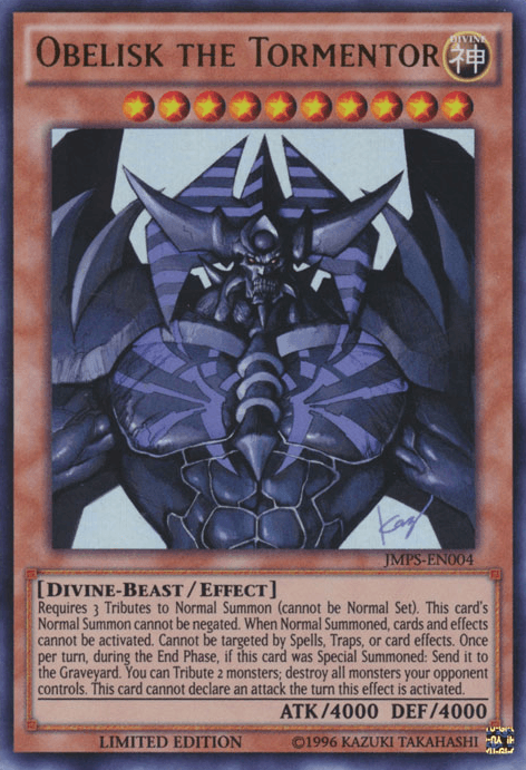 Obelisk the Tormentor [JMPS-EN004] Ultra Rare (ONLINE ORDER ONLY)