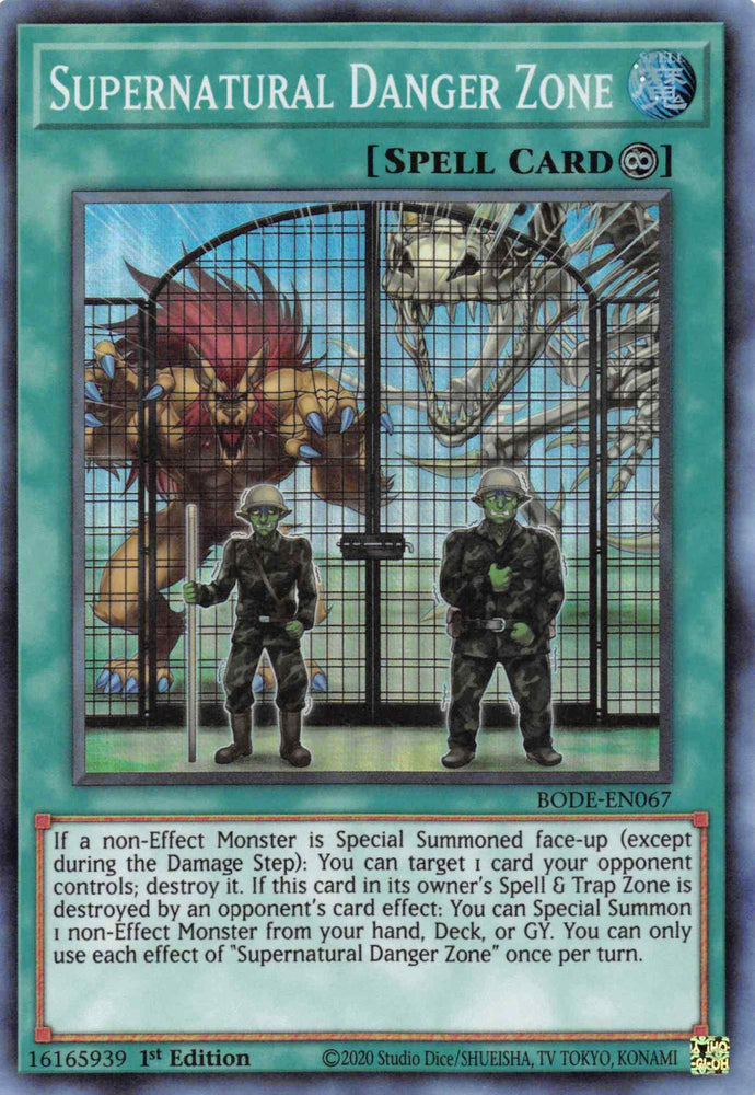 Supernatural Danger Zone [BODE-EN067] Super Rare (ONLINE ORDER ONLY)