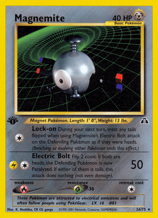 Magnemite (26/75) [Neo Discovery 1st Edition] (Online Only)