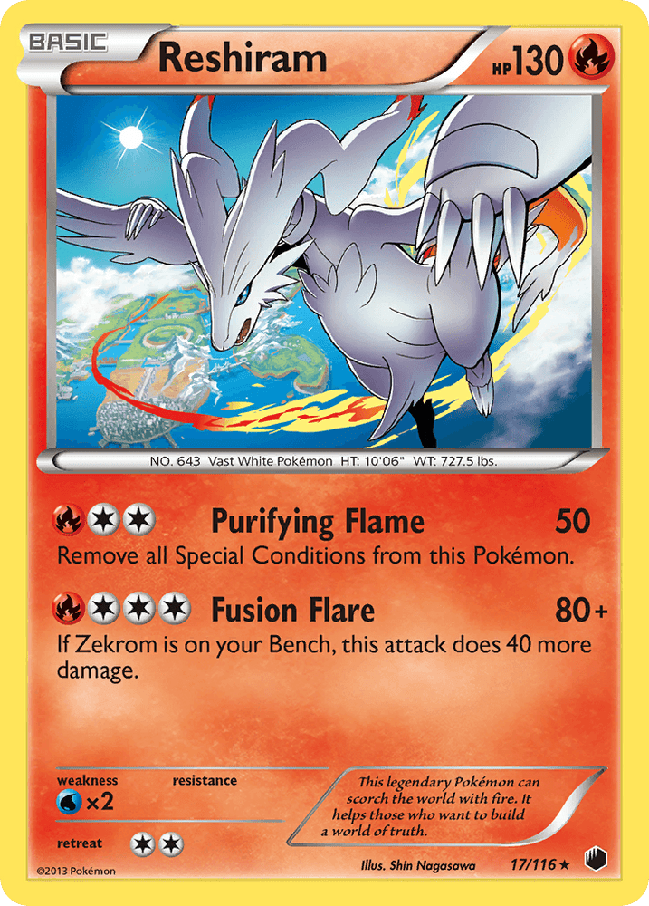Reshiram (17/116) [Black & White: Plasma Freeze] (Online Only)
