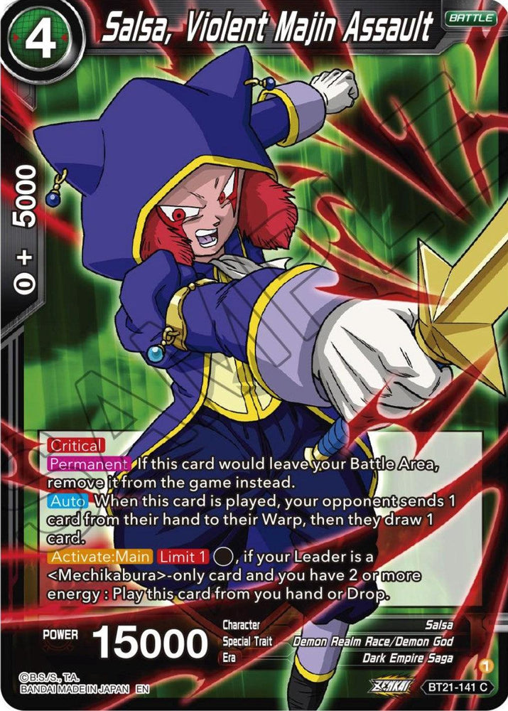 Salsa, Violent Majin Assault (BT21-141) [Wild Resurgence] (ONLINE ORDER ONLY)