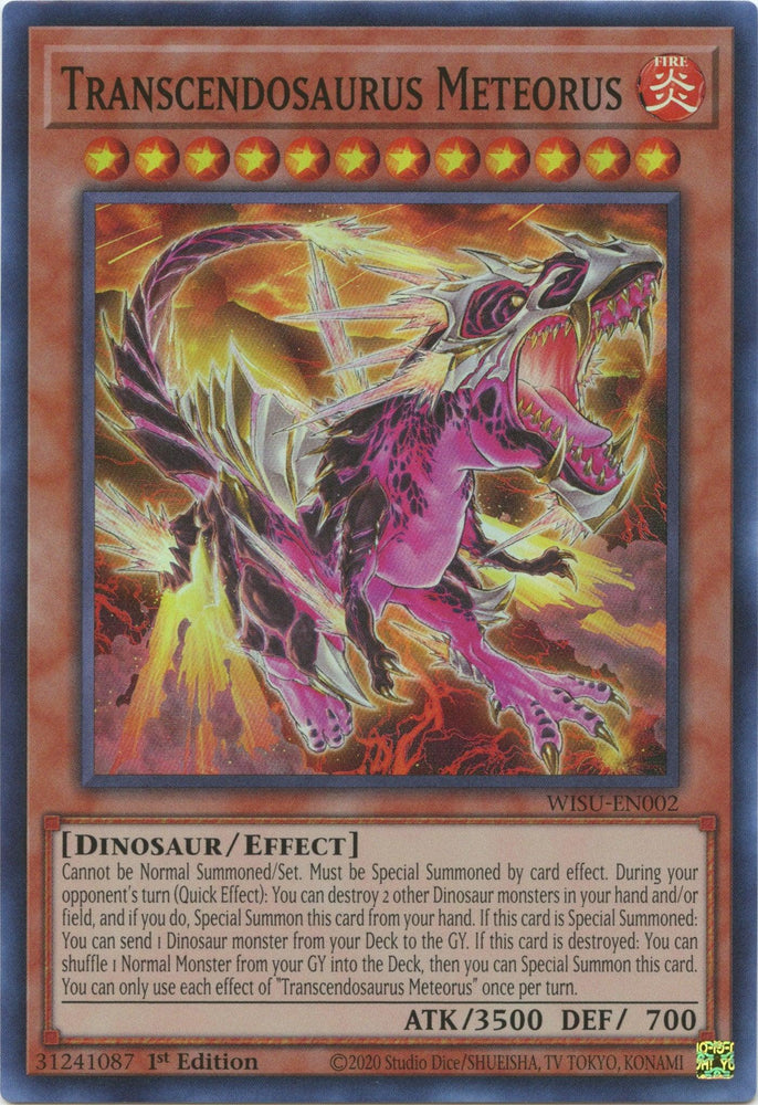 Transcendosaurus Meteorus [WISU-EN002] Super Rare (ONLINE ORDER ONLY)
