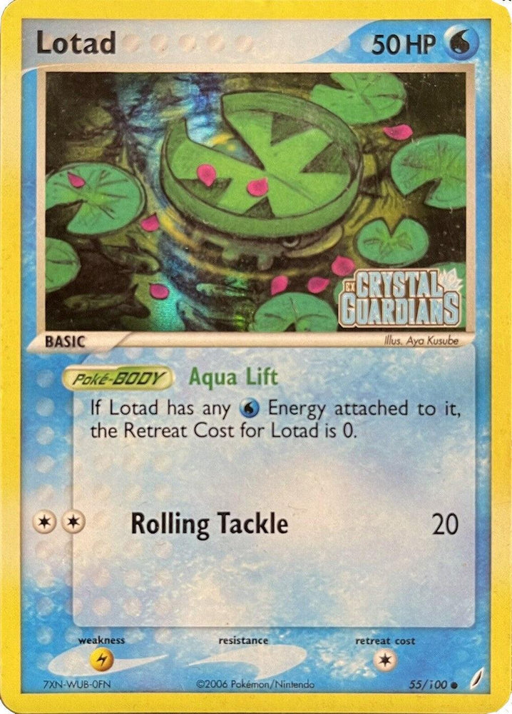 Lotad (055/100) (Theme Deck Exclusive) [EX: Crystal Guardians] (Online Only) (ONLINE ORDER ONLY)