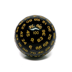 D100-Black Opaque w/Yellow Numbers (Online Only)