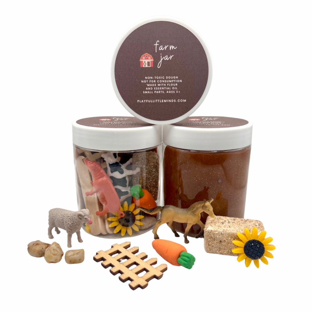 Farm Animal Play Dough Sensory Jar Kit (ONLINE ORDER ONLY)