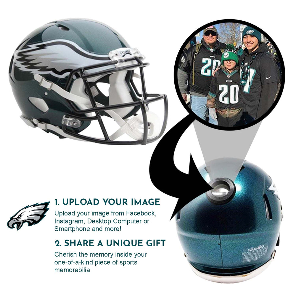 Philadelphia Eagles NFL Mini Helmet - Picture Inside (Online Order Only) (ONLINE ORDER ONLY)