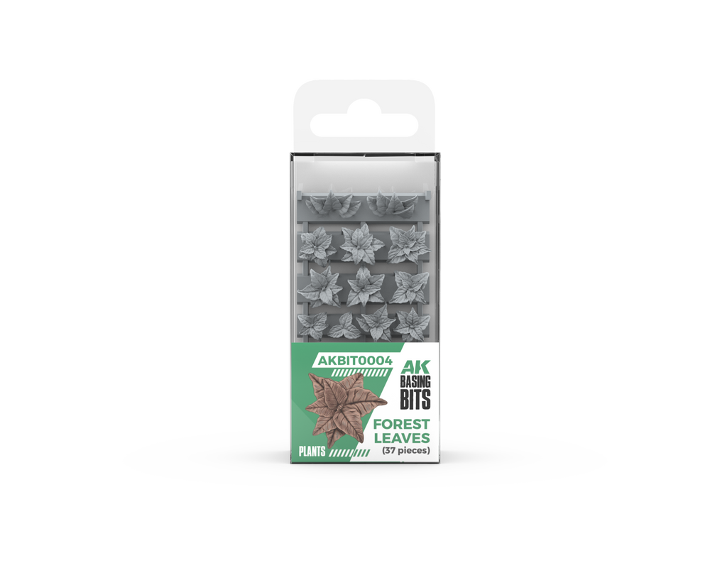 AK Interactive Basing Bits: Forest Leaves (35 Pieces) (ONLINE ORDER ONLY)
