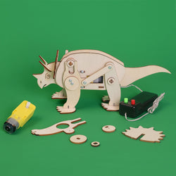 Dinosaur Robot Triceratops DIY Kit, Educational STEM Toy (ONLINE ORDER ONLY)