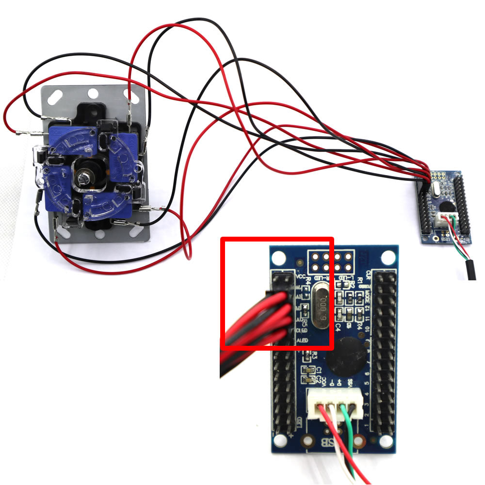 RAC-C300 2Pin Zero Delay USB Encoder For PC Arcade Joystick Button Board Cables (Online Only)