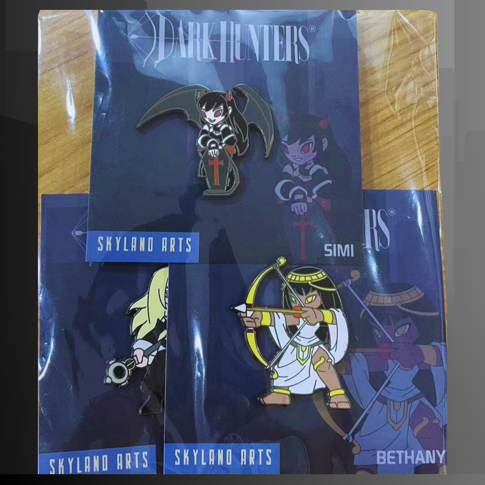 Dark-Hunter Wave1B 3-Pin Pack + FREE STICKERS + save on shipping! (ONLINE ORDER ONLY)