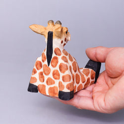 Handmade Wood-Carved Giraffe Cellphone Stand (ONLINE ORDER ONLY)