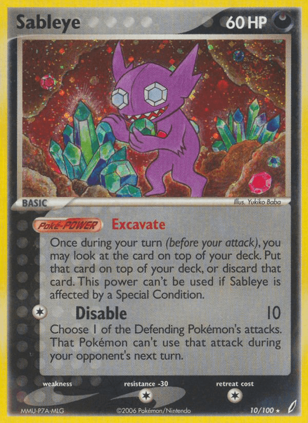 Sableye (10/100) [EX: Crystal Guardians] (Online Only)