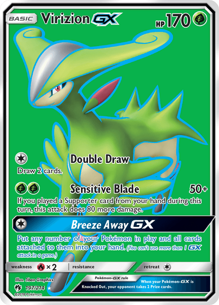 Virizion GX (197/214) [Sun & Moon: Lost Thunder] (Online Only)