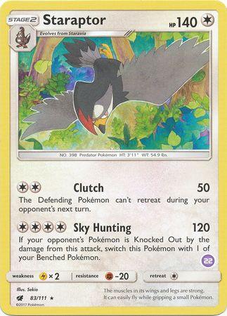 Staraptor (83/111) (Deck Exclusive #22) [Sun & Moon: Trainer Kit - Alolan Sandslash] (Online Only)