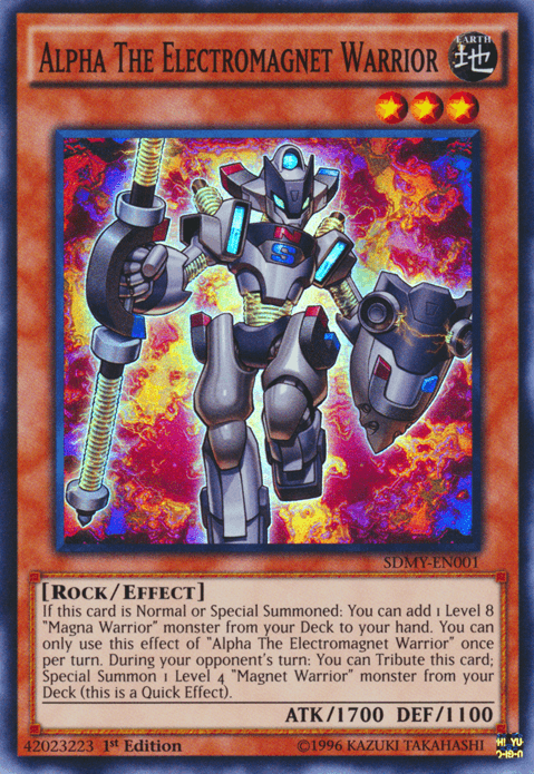 Alpha The Electromagnet Warrior [SDMY-EN001] Super Rare (ONLINE ORDER ONLY)