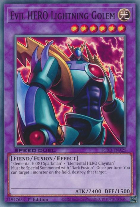 Evil HERO Lightning Golem [SGX3-ENA25] Common (ONLINE ORDER ONLY)