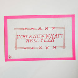 Cotswold Co Designs - Cheeky Saying Bow Needlepoint Canvas 13 Mesh 10x6” (ONLINE ORDER ONLY)