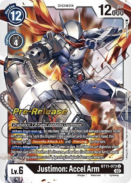 Justimon: Accel Arm [BT11-073] [Dimensional Phase Pre-Release Promos] (ONLINE ORDER ONLY)