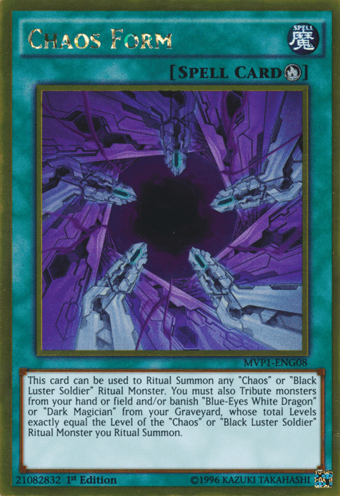 Chaos Form [MVP1-ENG08] Gold Rare (ONLINE ORDER ONLY)