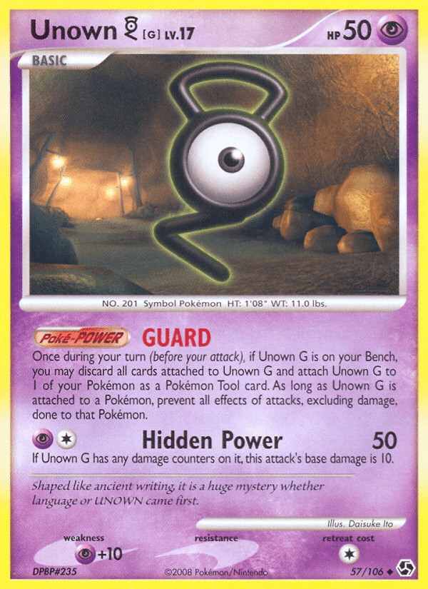 Unown G (57/106) [Diamond & Pearl: Great Encounters] (Online Only)