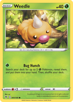 Weedle (001/185) [Sword & Shield: Vivid Voltage] (Online Only)