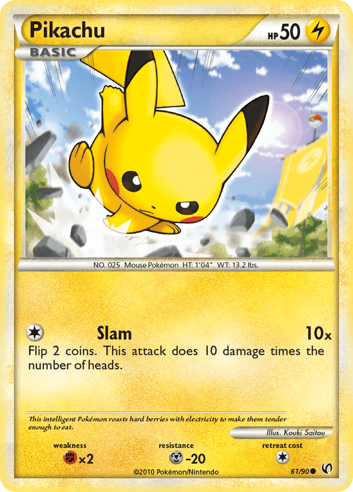 Pikachu (61/90) [HeartGold & SoulSilver: Undaunted] (Online Only)