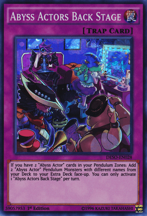 Abyss Actors Back Stage [DESO-EN028] Super Rare (ONLINE ORDER ONLY)