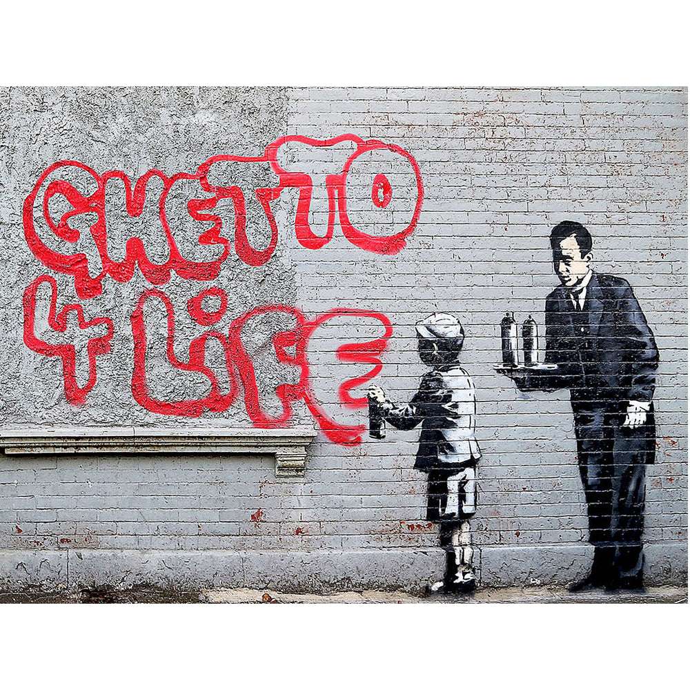 Urban Art Graffiti - Banksy Ghetto 4 Life (ONLINE ORDER ONLY)