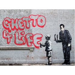 Urban Art Graffiti - Banksy Ghetto 4 Life (ONLINE ORDER ONLY)