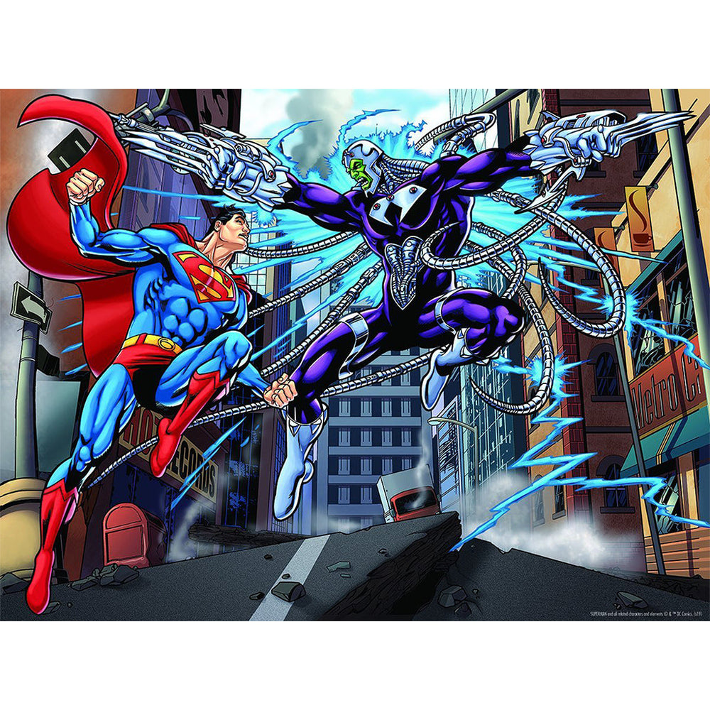 Lenticular 3D Puzzle: DC - Superman vs Electro (ONLINE ORDER ONLY)