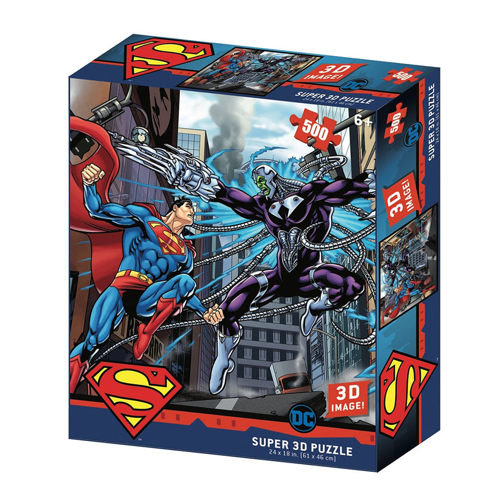 Lenticular 3D Puzzle: DC - Superman vs Electro (ONLINE ORDER ONLY)